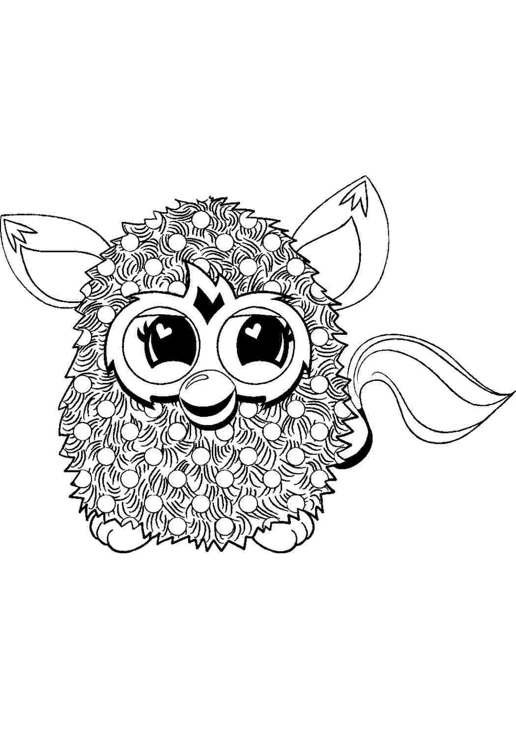 Раскраска Розмальовка Розмальовка Furby Boom роздрукувати. Розвиваючі розмальовки.