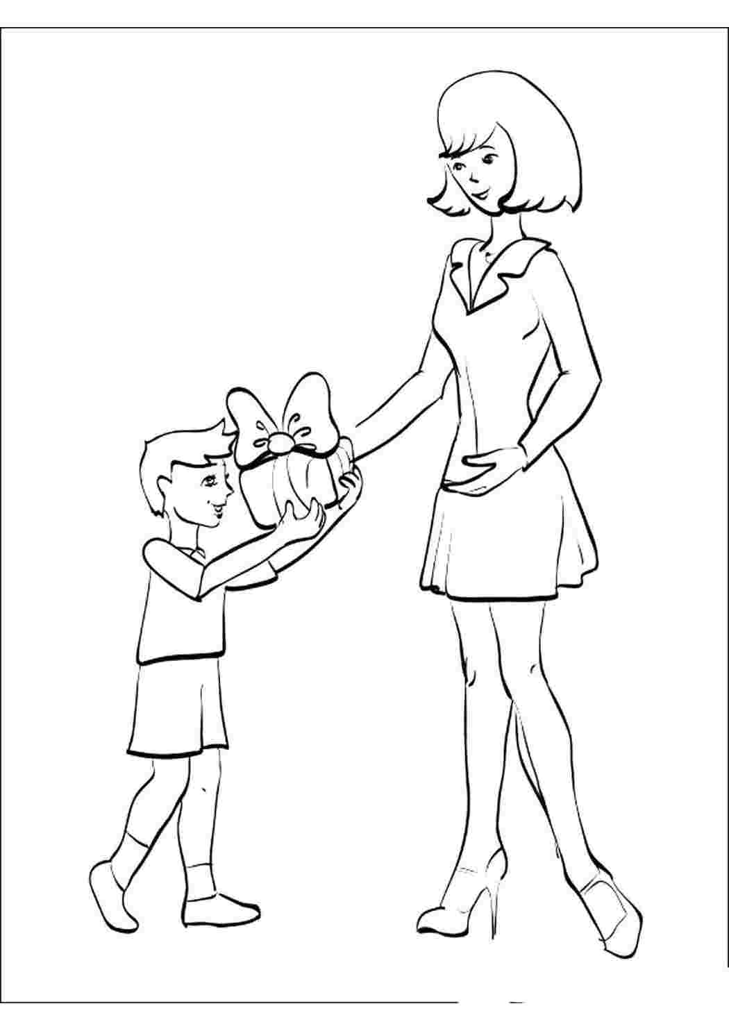Раскраска Розфарбування мама. Сайт з розфарівками.