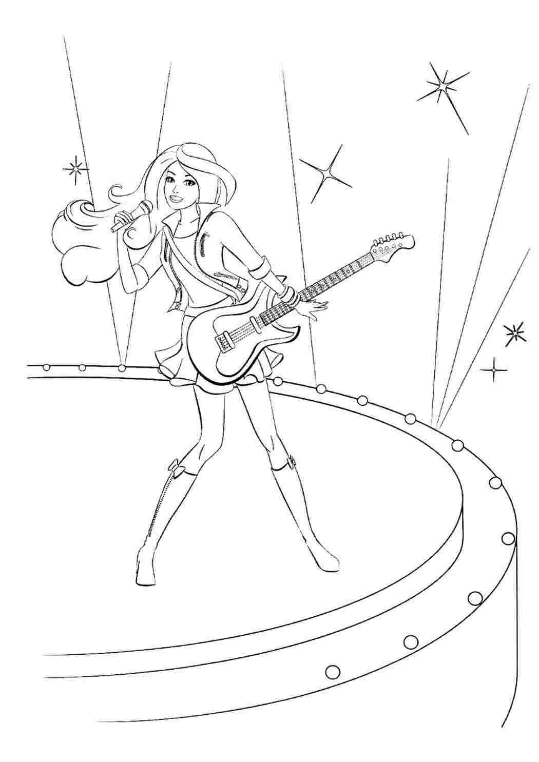Раскраска Розфарбунки для дівчаток Барбі, розмальовка Барбі та Кен. Розфарбунки без СМС.