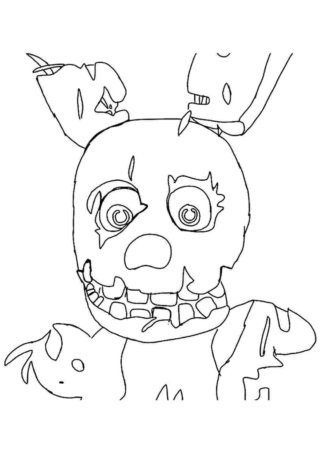 Раскраска Розфарбунки для хлопчиків розмальовка FNAF 7. Гарні розфарбунки.