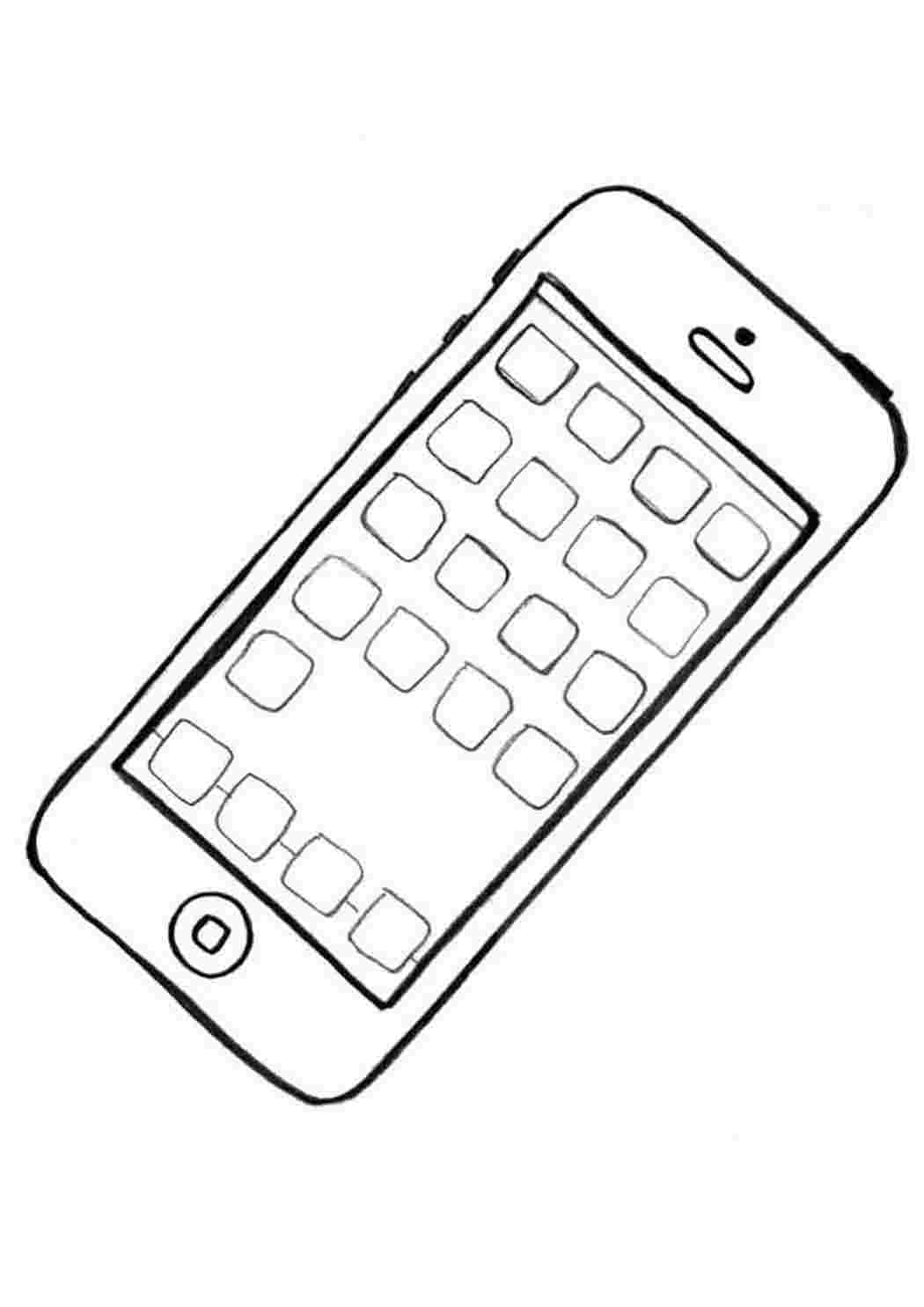 Раскраска Цікаві розмальовки розмальовка смартфон. Розмальовки.