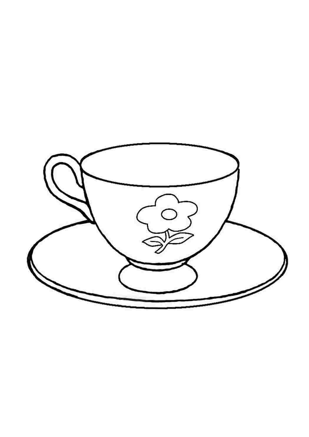 Раскраска Розфарбування посуд. Багато розмальовок.