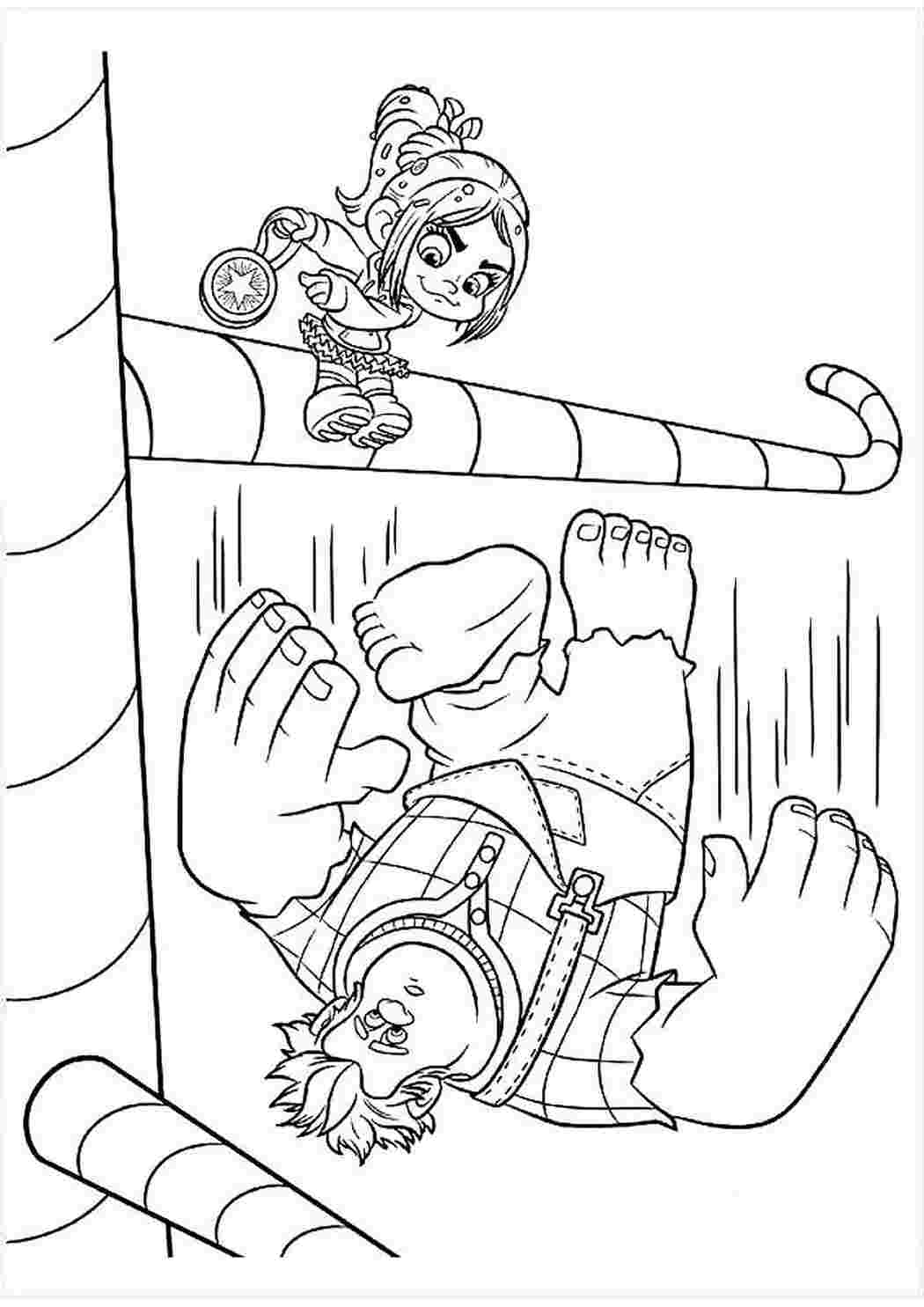 Раскраска Розфарбунки з мультфільмів, розфарбунок Ральф. Навчальні розфарбунки.