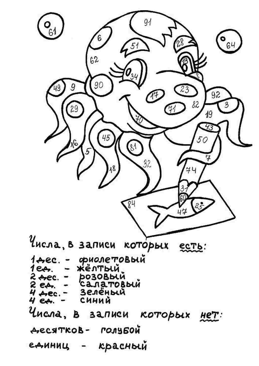 Раскраска Розмальовка для 2 класу. Багато розмальовок.