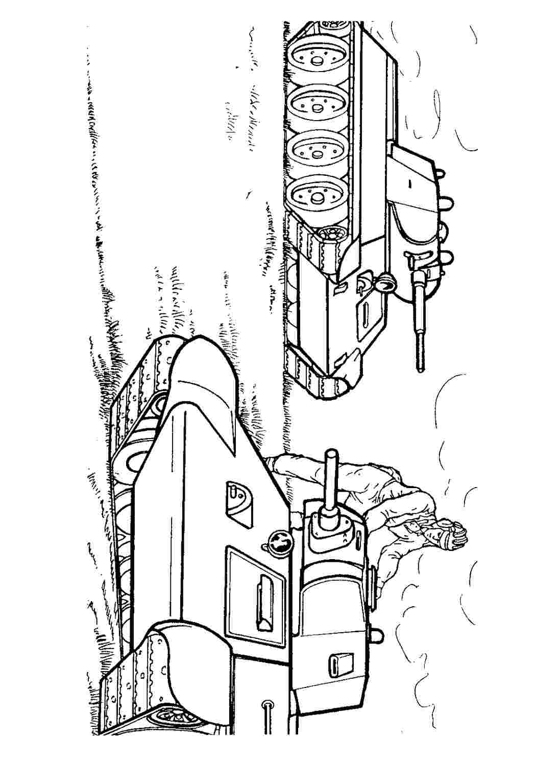 Раскраска Розфарбування танків СРСР. Розфарбування у форматі А4.
