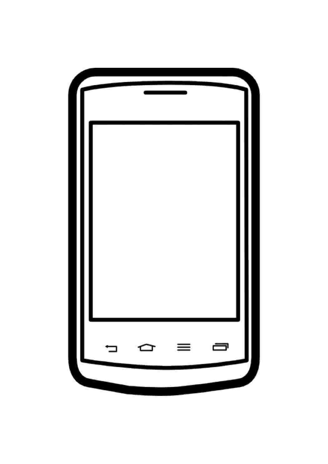 Раскраска Цікаві розмальовки розмальовка смартфон. Друкувати розмальовку.