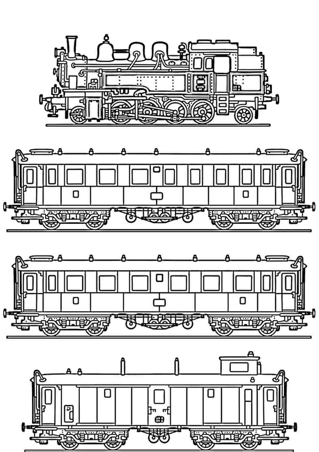 Раскраска Юна та 3 різні вантажівки. Хороші розмальовки.