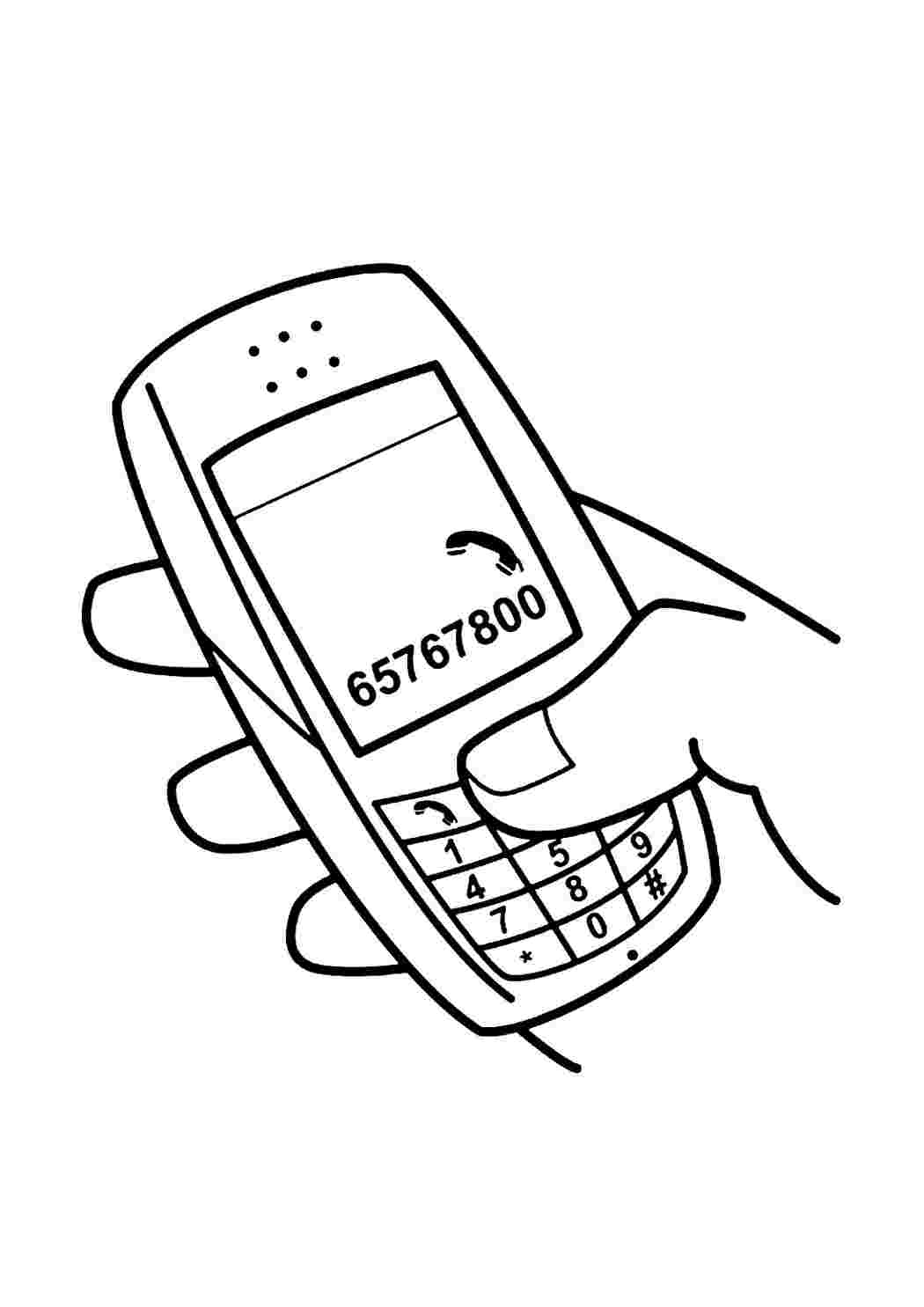 Раскраска Розфарбувати Розфарбувати телефон Nokia роздрукувати. Цікаві розмальовки.