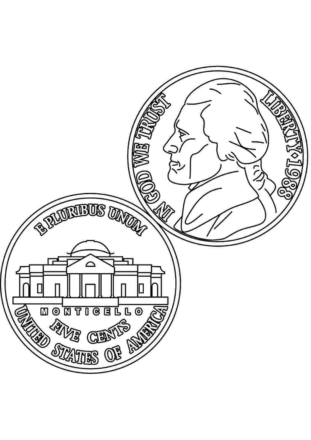 Раскраска Розфарбування гроші. Розфарбування без реєстрації.