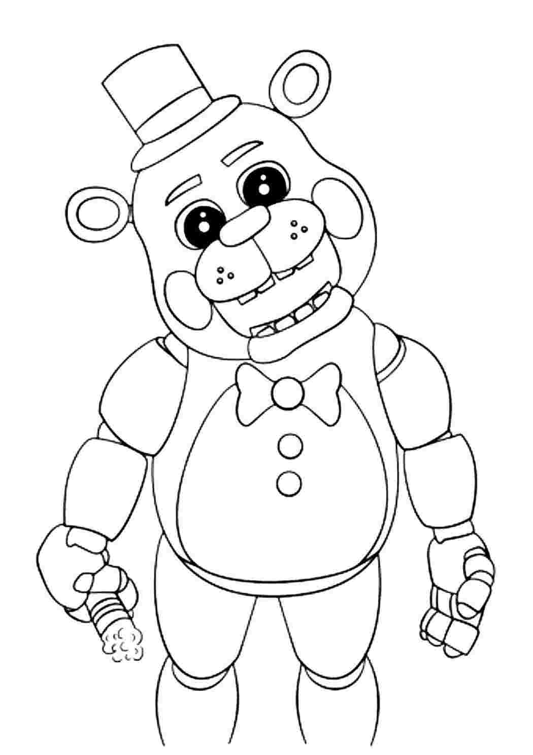Раскраска Розфарбунки для хлопчиків розмальовка FNAF 7. Чорно-білі розфарбунки.