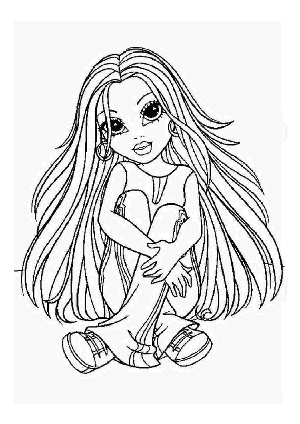 Раскраска Розфарбунки для дівчаток Моксі. Розвиваючі розфарбунки.