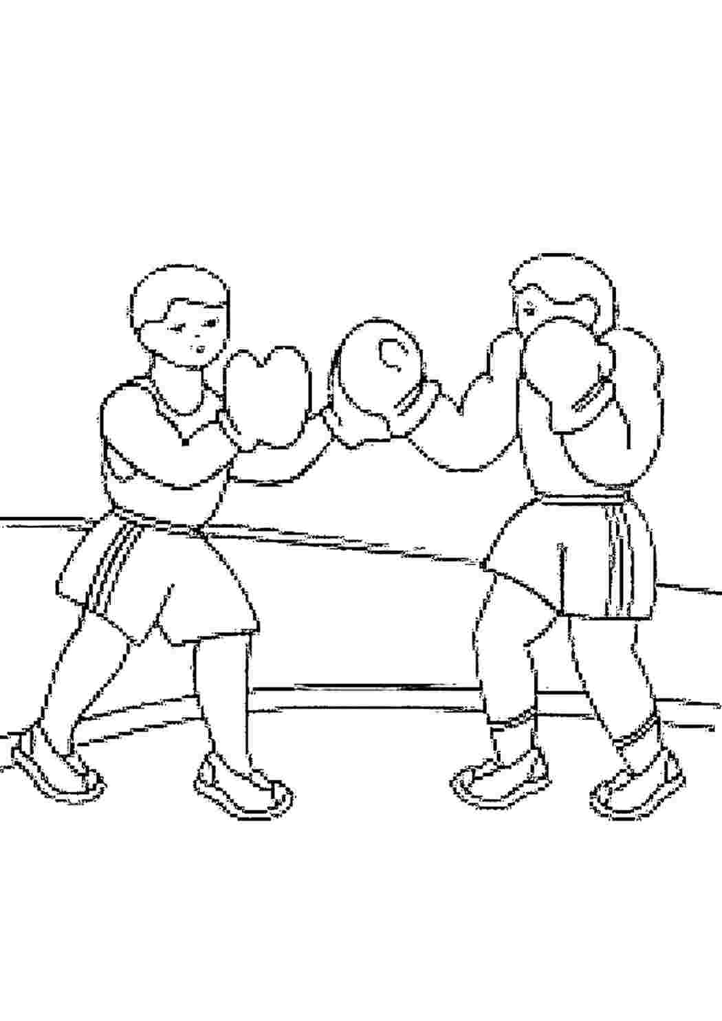 Раскраска Розфарбунки спорт розмальовка боксер. Розмальовки.