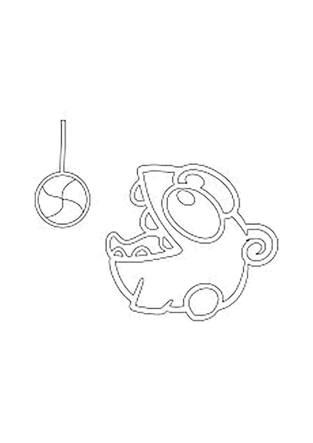 Раскраска Розфарбунки з мультфільмів розмальовка Ам Ням. Цікаві розфарбунки.