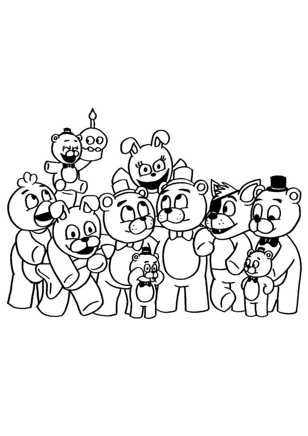 Раскраска Розфарбунки для хлопчиків розфарбунки FNAF. Безкоштовно знайти розфарбунок.