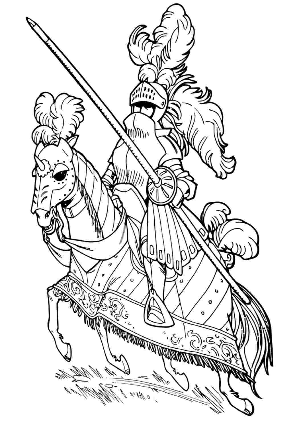 Раскраска Вершник - лицар. Розписи.