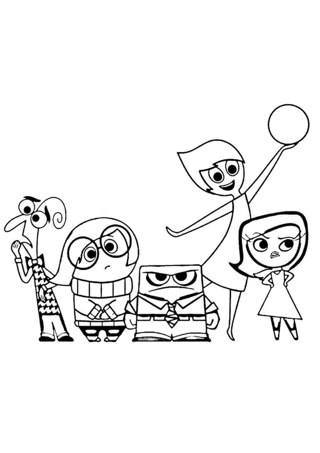 Раскраска Мультфільм Inside Out – колір безкоштовно. Картинки для розмальовування.