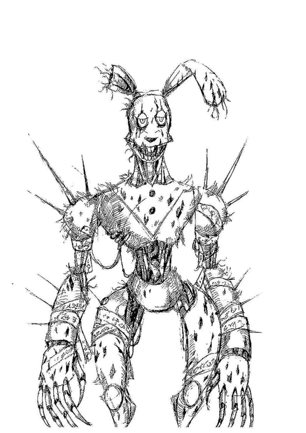 Раскраска Розфарбунки для хлопчиків розмальовка FNAF 7. Розфарбунки для розвитку.