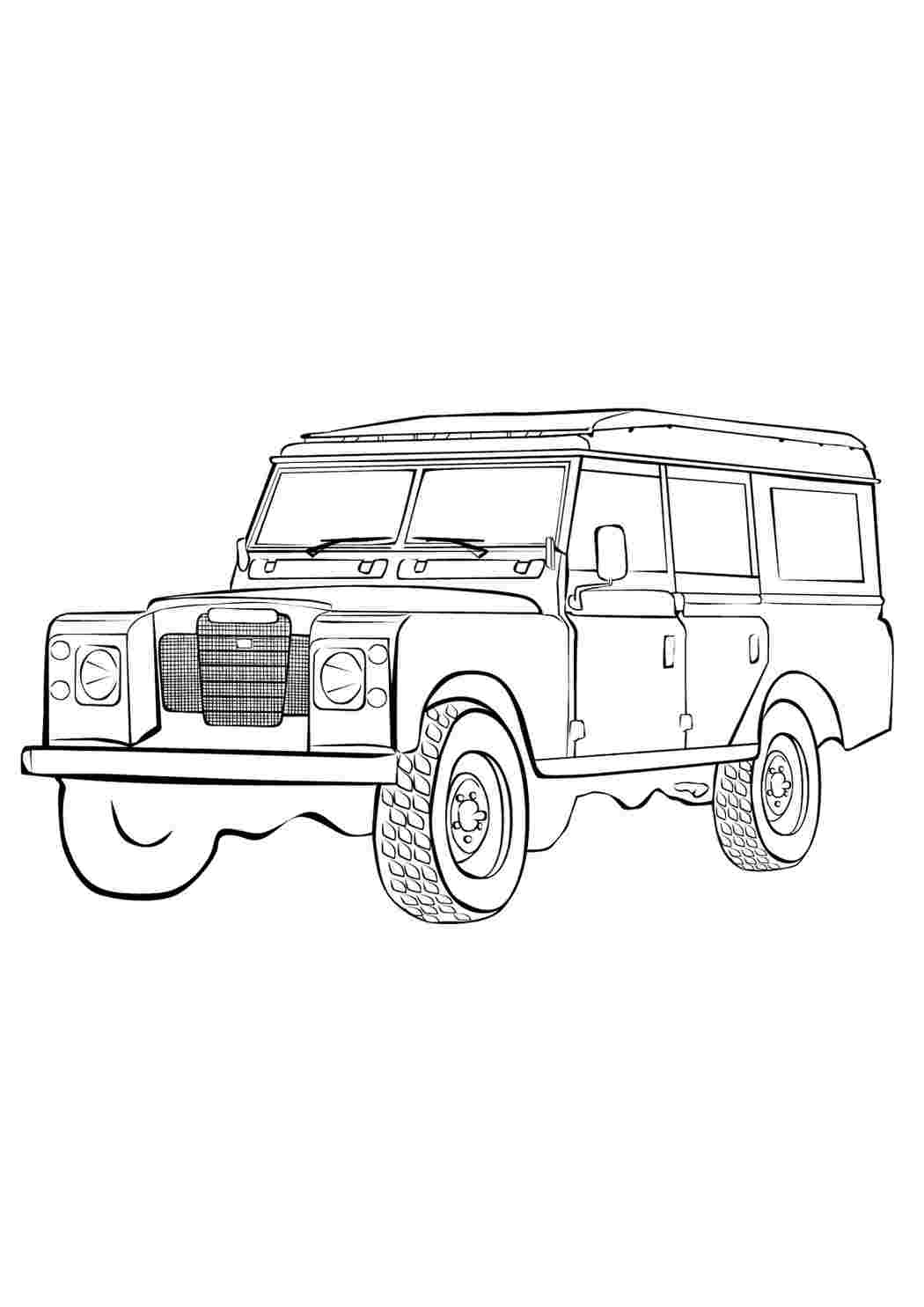 Раскраска Автомобіль. Роздрукувати розмальовки на сайті.