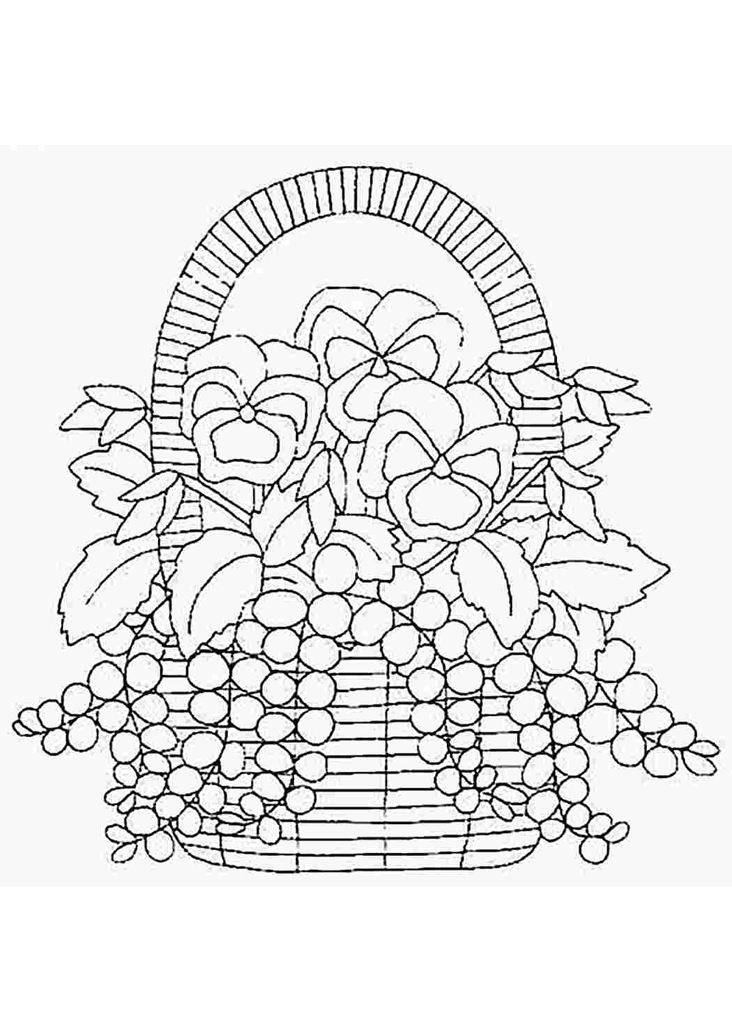 Раскраска Розфарбування кошик. Розфарбування для розвитку.