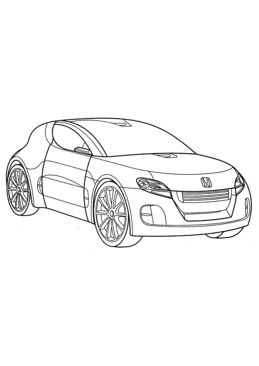 Раскраска Розфарбунки для хлопчиків. Розфарбунок Honda. Навчальні розфарбунки.