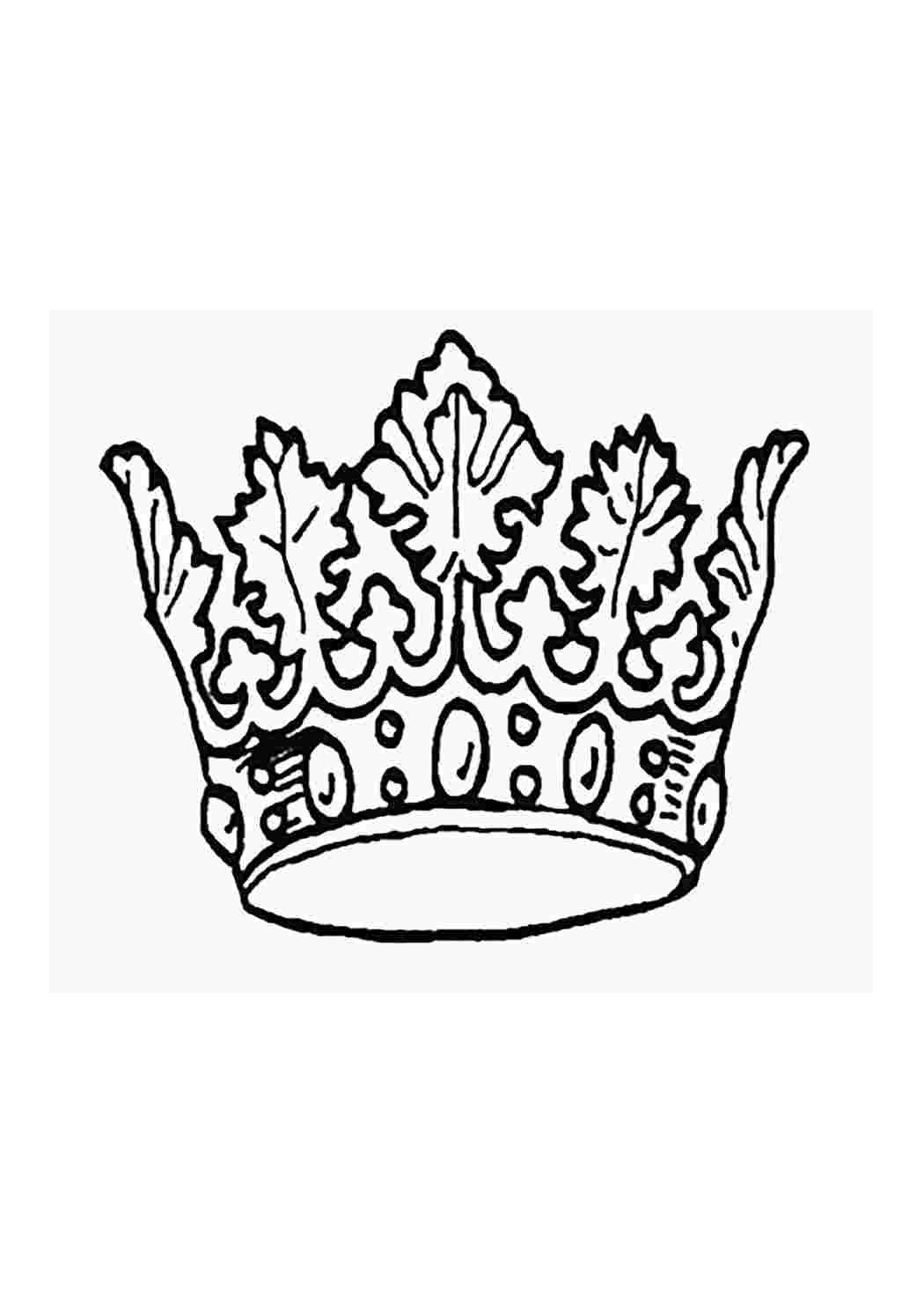 Раскраска Розфарбування корона. Сайт з розфарбовками.