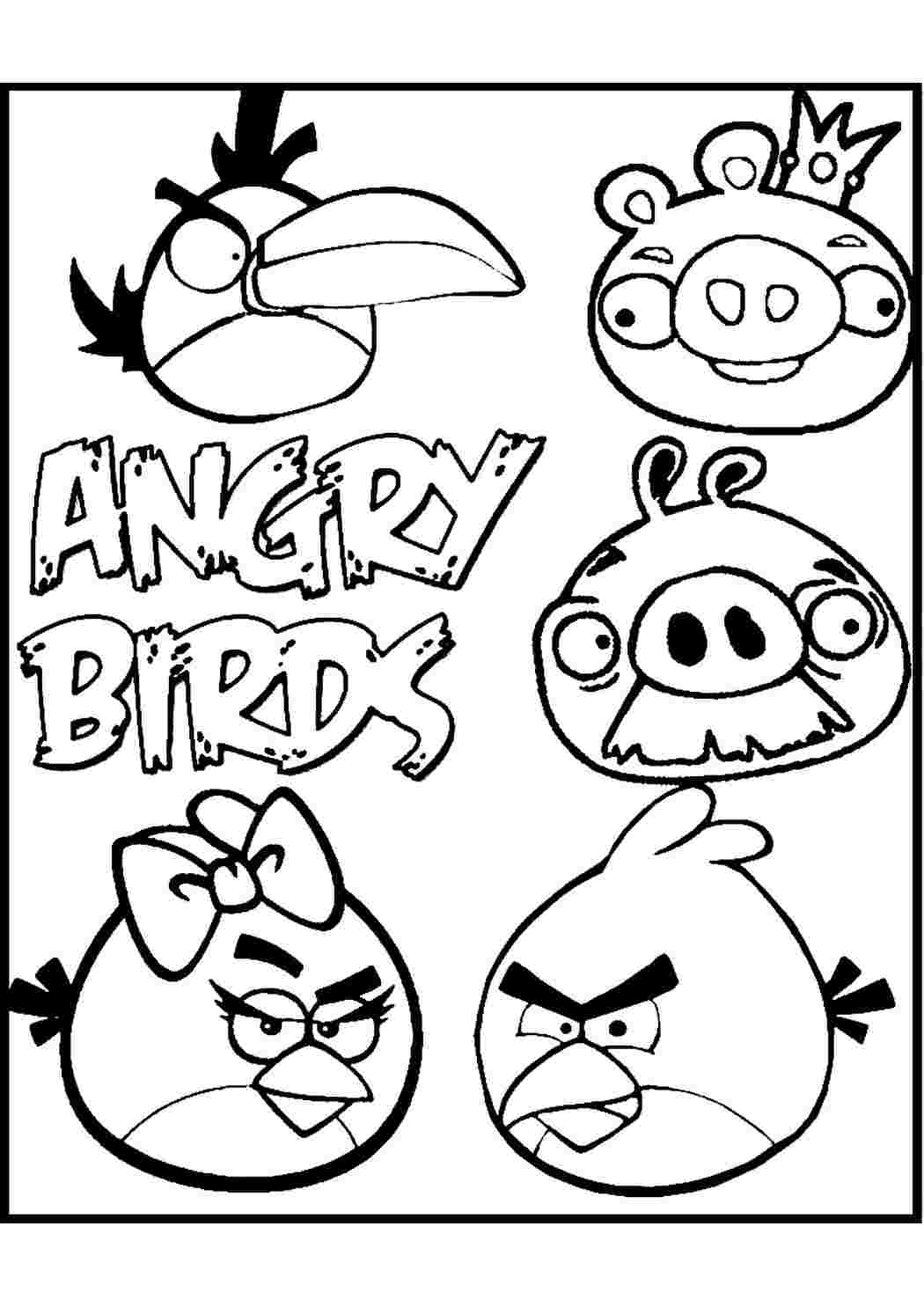 Раскраска Розфарбування Розфарбування герої Angry Birds роздрукувати. Розфарбування.
