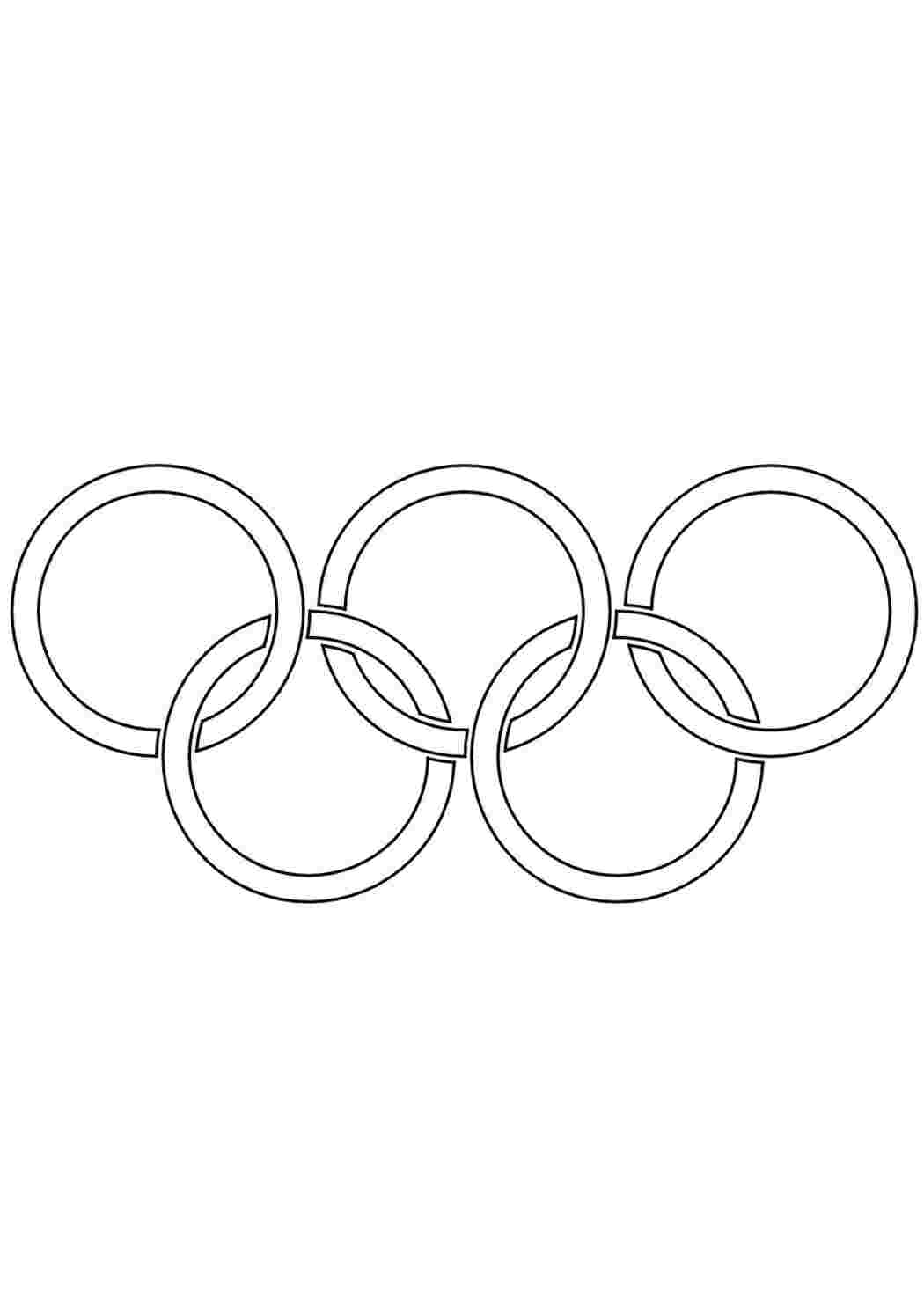 Раскраска Розфарбування Розфарбування олімпійські кільця роздрукувати. Навчальні розфарбування.
