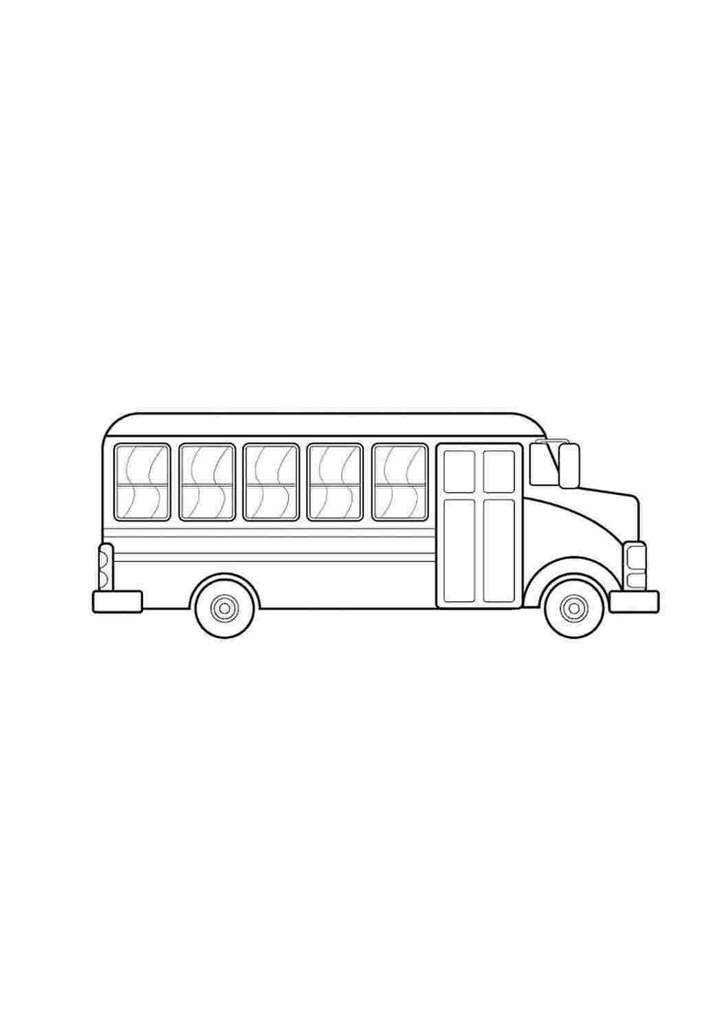 Раскраска Розфарбунки для хлопчиків автобус. Гарні розфарбунки.