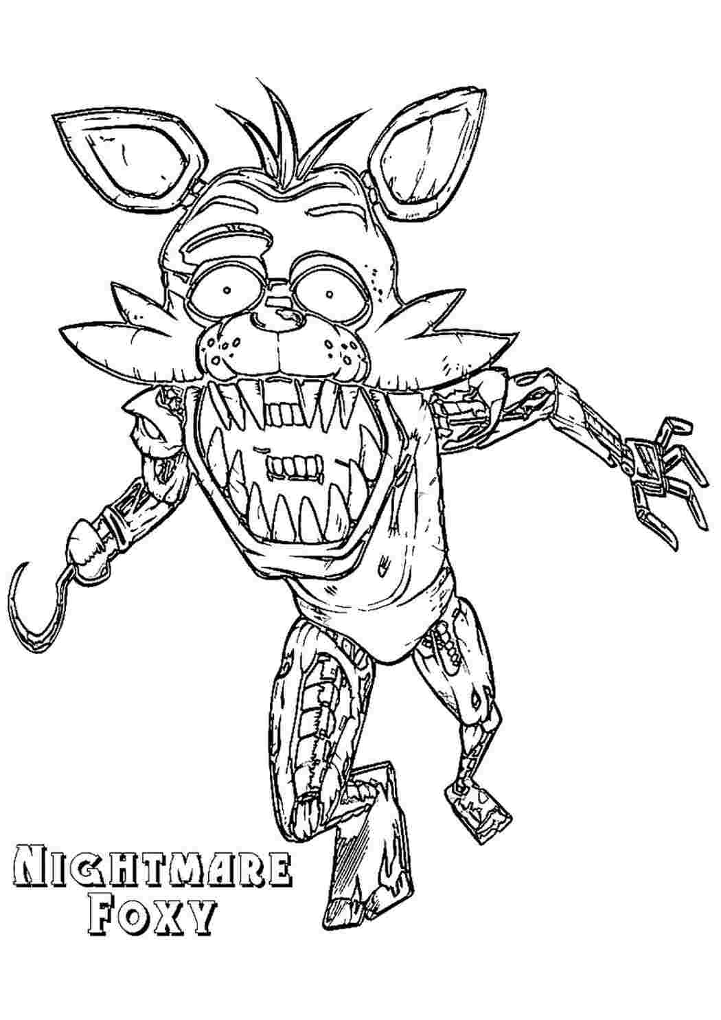 Раскраска Розфарбунки для хлопчиків розмальовка FNAF 7. Розмальовка.