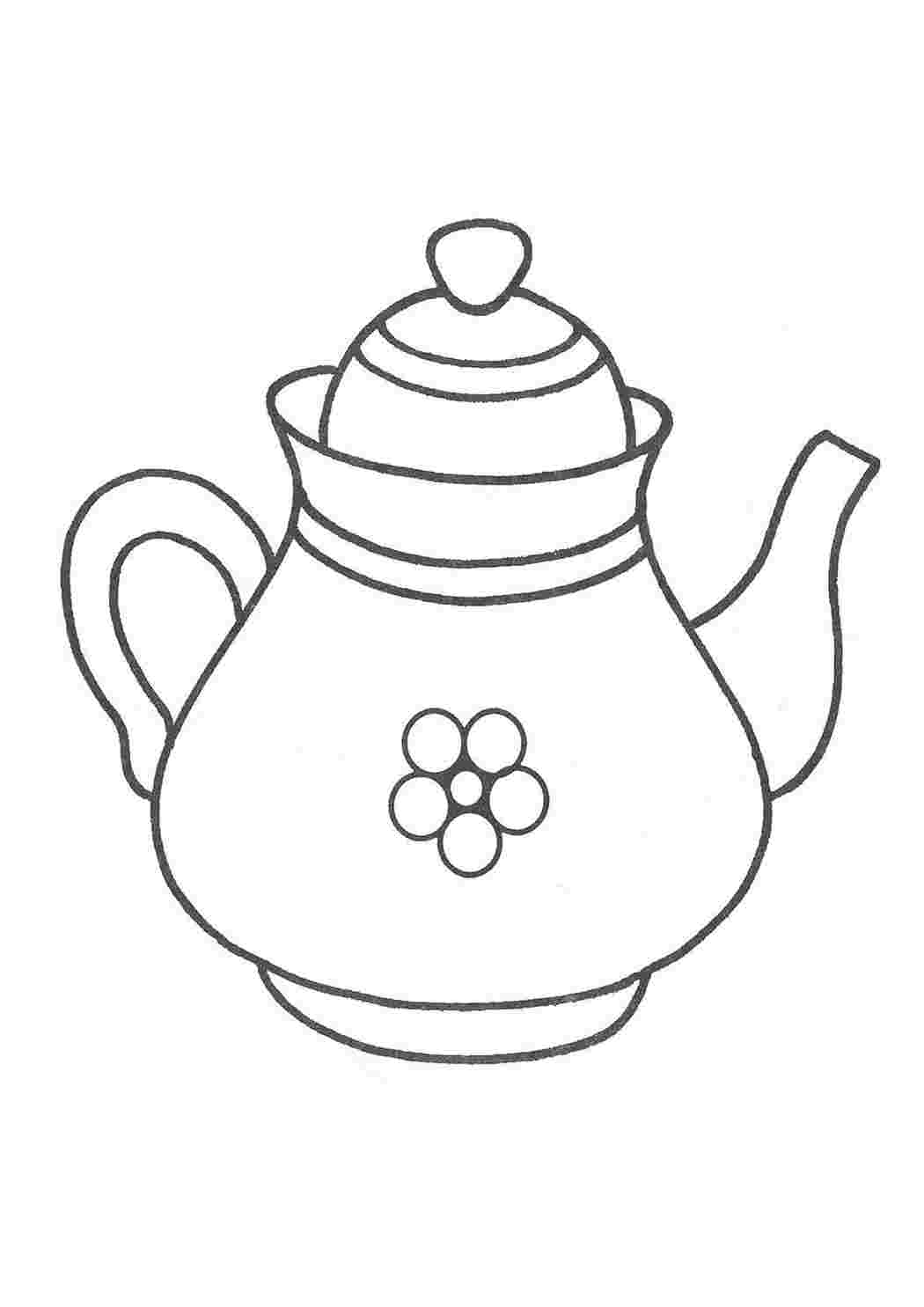 Раскраска Розфарбування посуд. Сайт з розфарбовками.