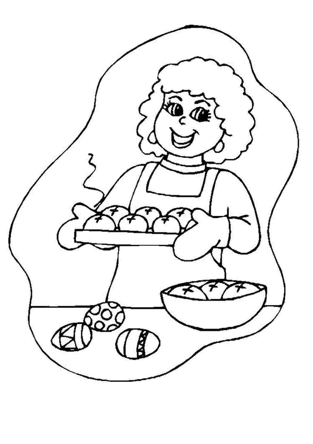 Раскраска Розфарбування повар. Гарні розфарбування.
