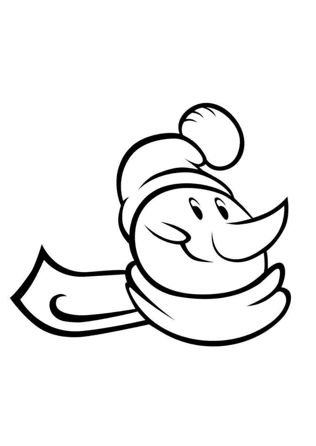 Раскраска Голова сніговика розмальовка. Гарні розмальовки.
