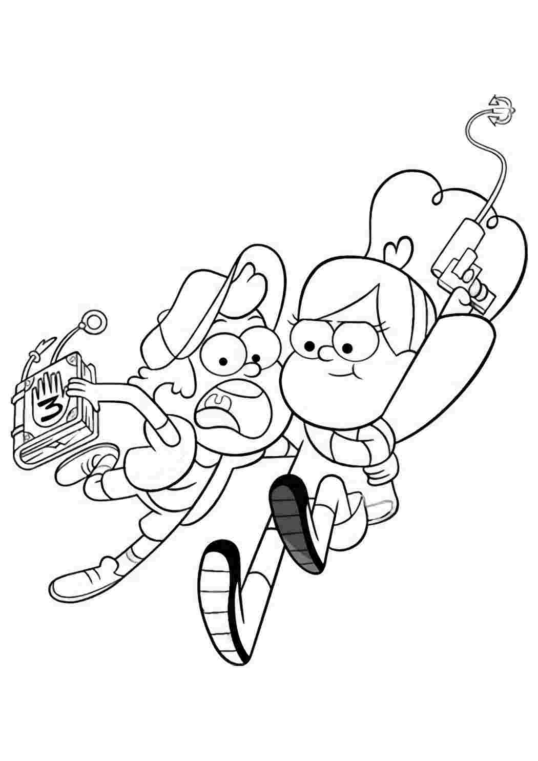 Раскраска Розфарбування з мультфільмів, розфарбування Gravity Falls. Розфарбовувати онлайн.