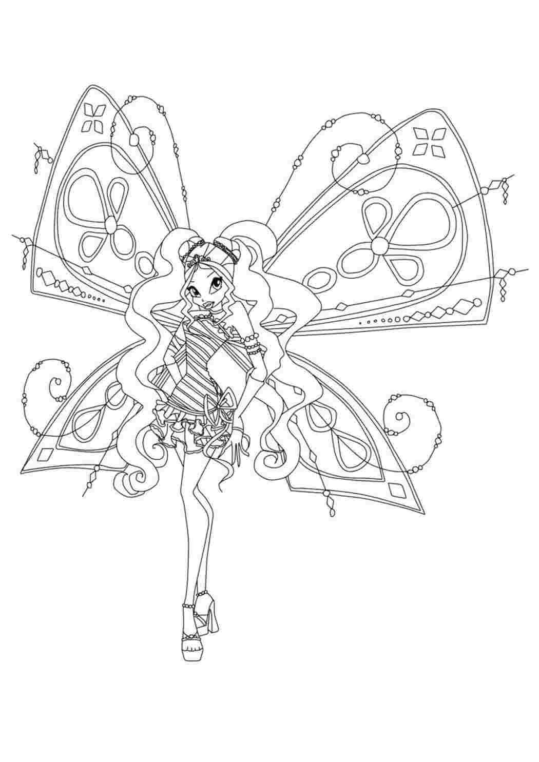 Раскраска Розфарбування Феї Вінкс Кристалікс. Безкоштовно знайти розфарбування.