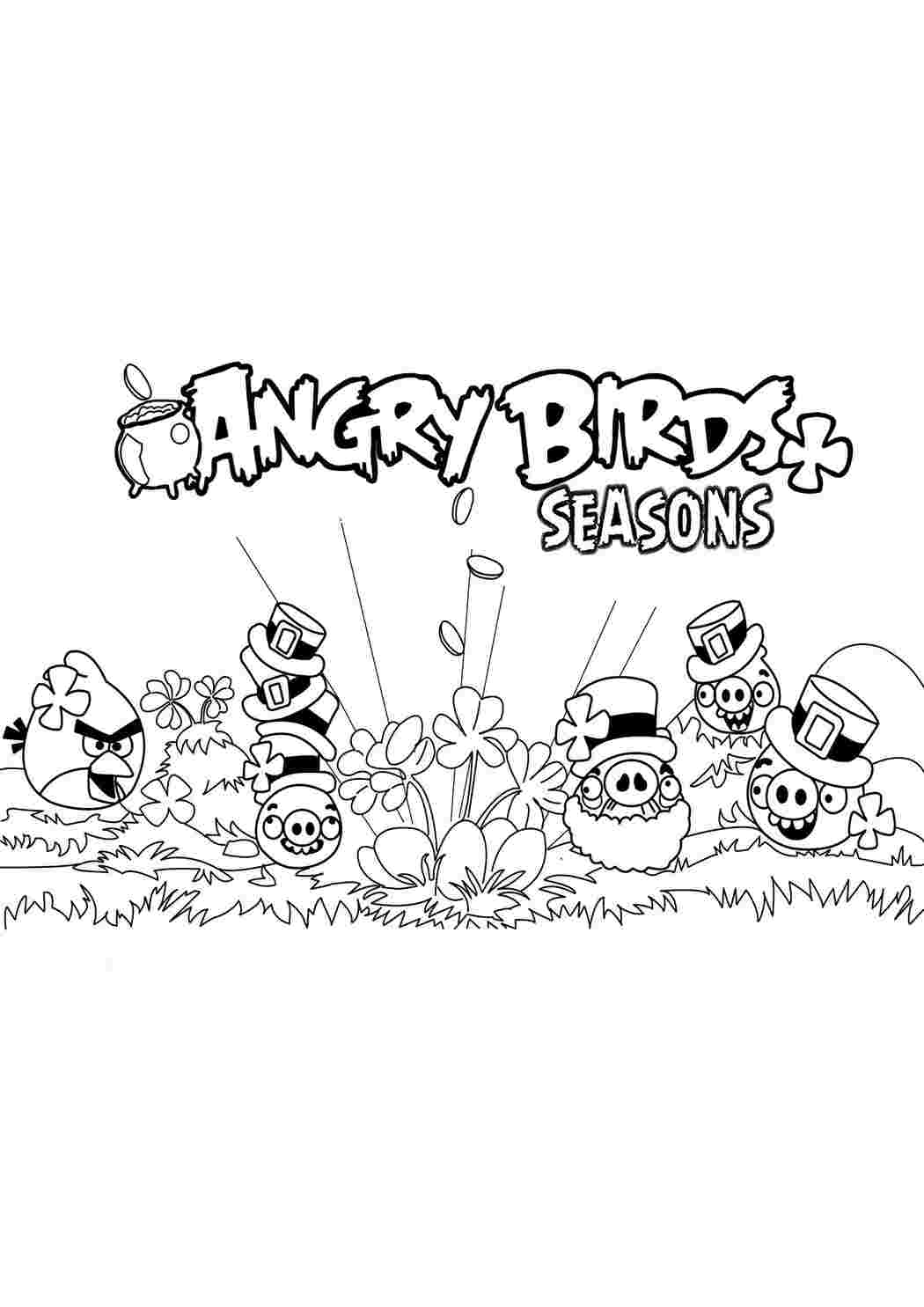 Раскраска Персонажі Angry Birds. Завантажити розмальовки безкоштовно.