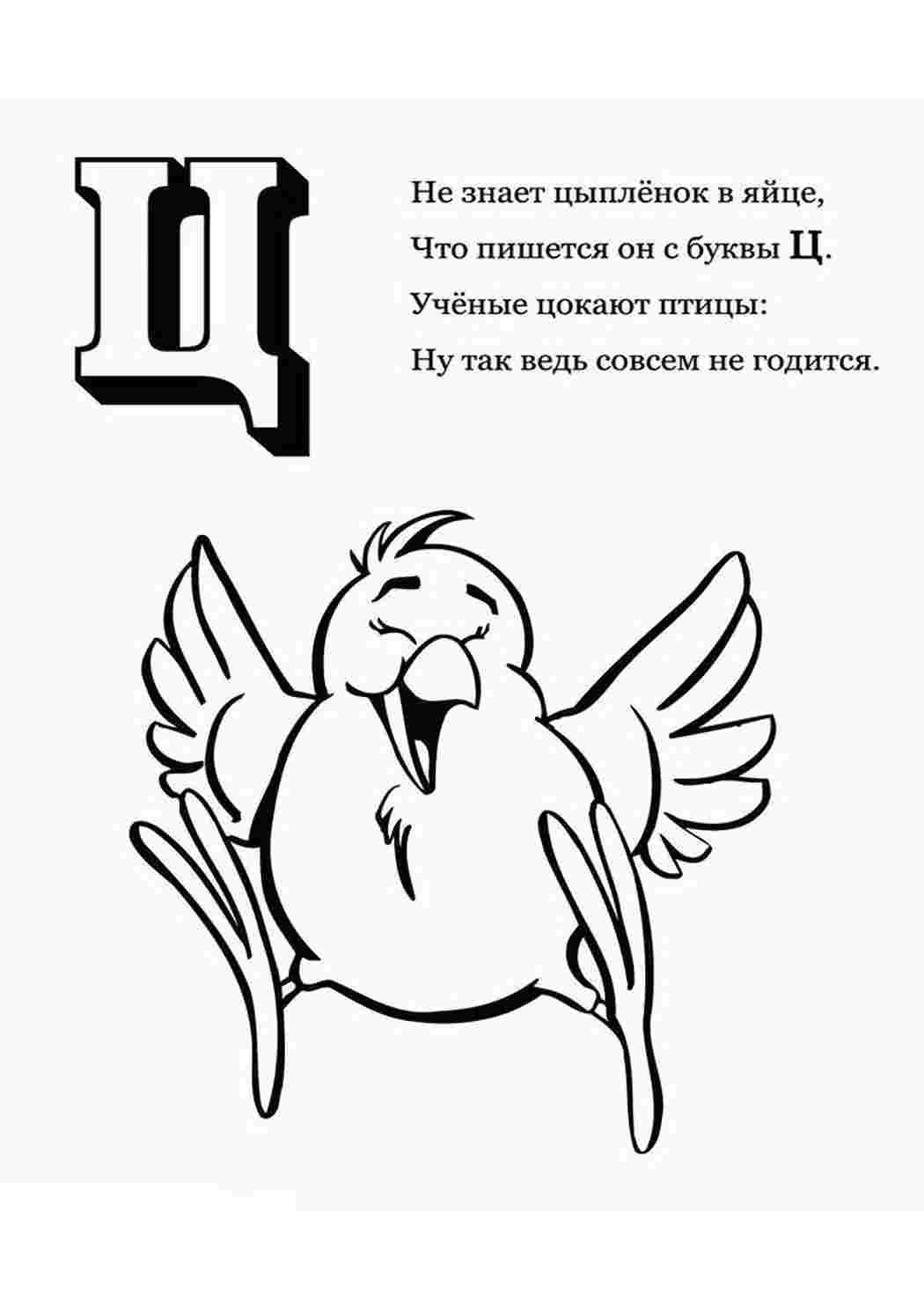 Раскраска Розфарбунки букви цифри алфавіт розмальовка буква ц. Онлайн розмальовка.