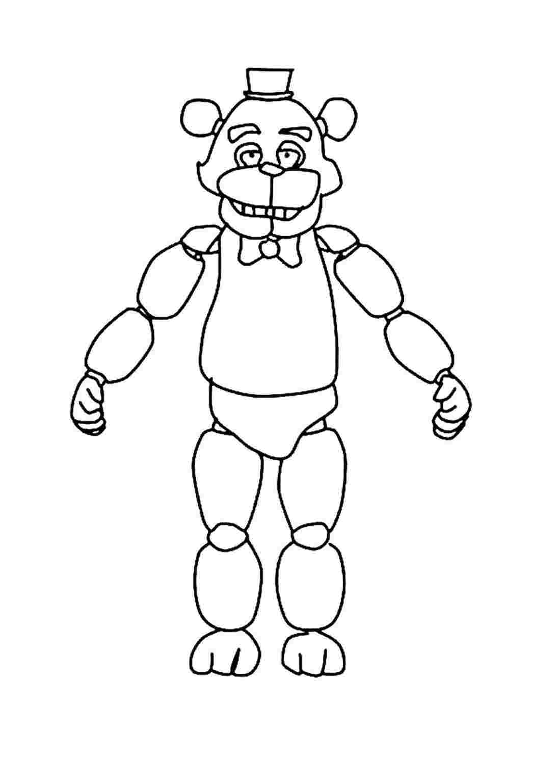 Раскраска Розфарбунки для хлопчиків розмальовка FNAF 2. Гарні розфарбунки.