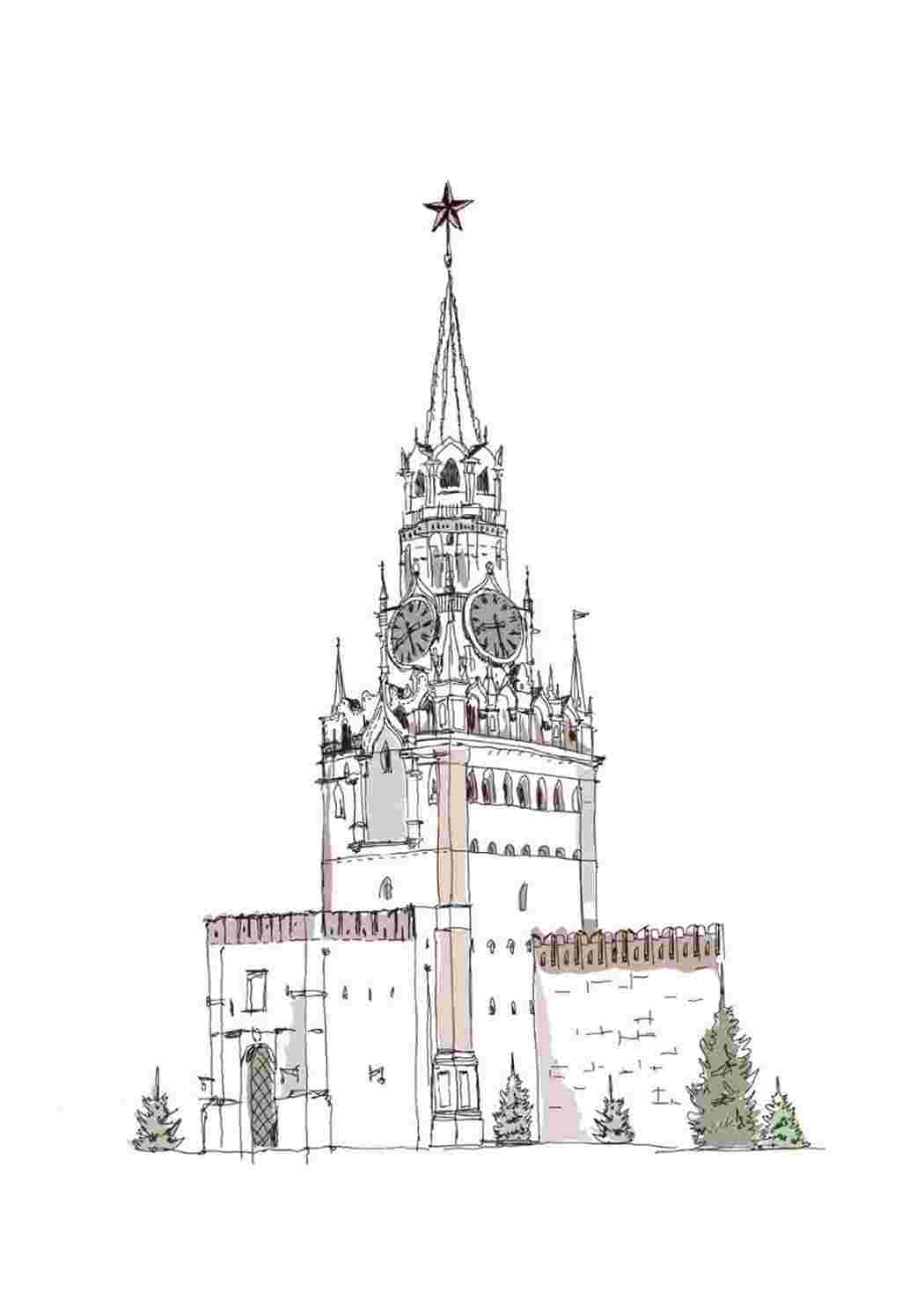 Раскраска Розфарбування Кремль. Безкоштовно знайти розфарбування.