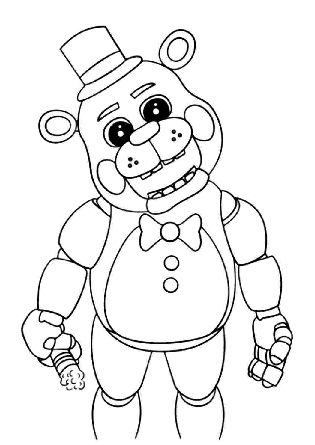Раскраска Розфарбування для хлопчиків розмальовка FNAF 2. Розмальовка.