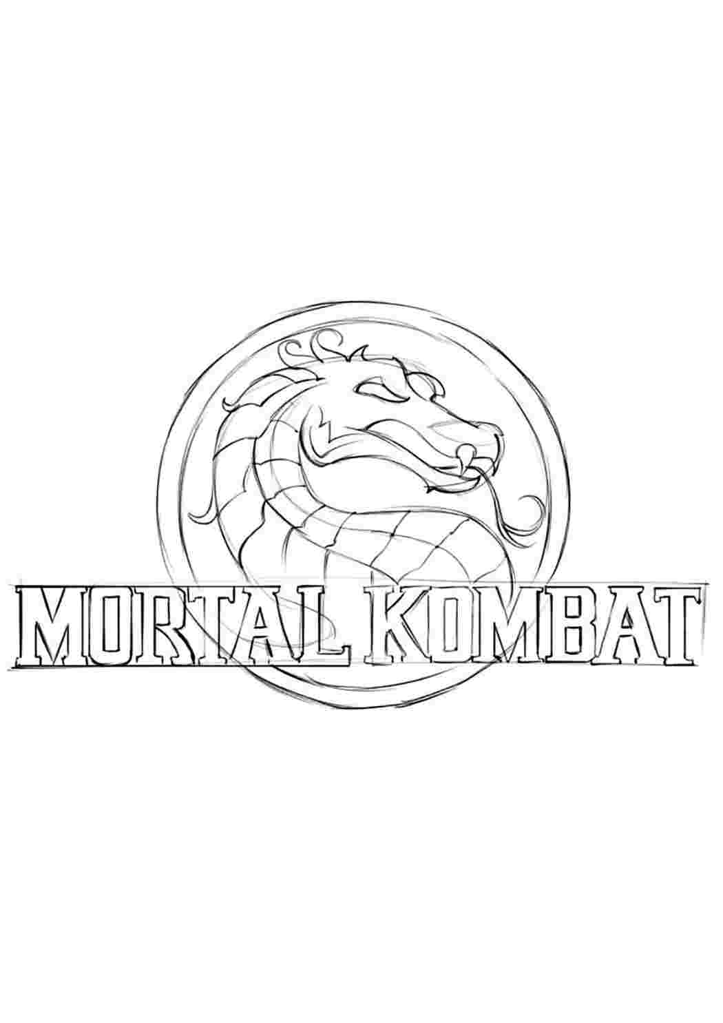 Раскраска Розфарбунки для хлопчиків розфарбунки Mortal Kombat. Багато розфарбунків.