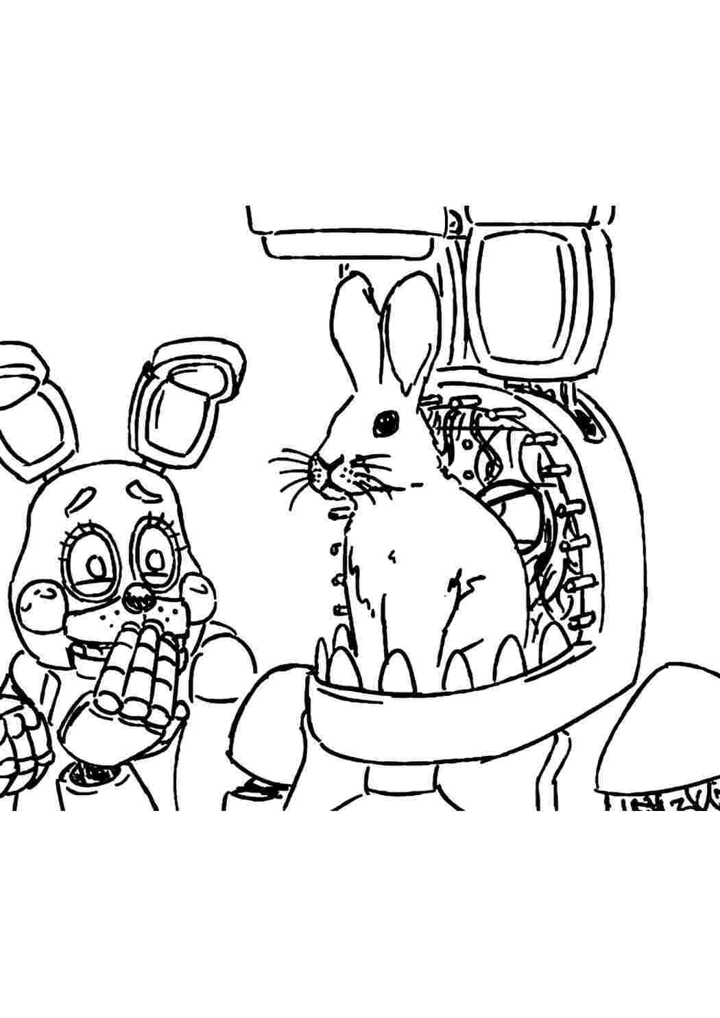 Раскраска Розфарбунки для хлопчиків розмальовка FNAF 7. Розмальовка.