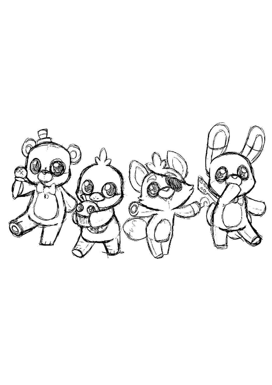 Раскраска Розфарбунки для хлопчиків розмальовка FNAF 7. Друкувати розмальовку.