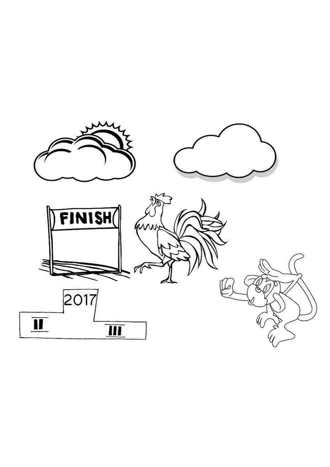 Раскраска Розфарбунки на свята, розмальовка Новий рік 2017. Розфарбунки у форматі А4.