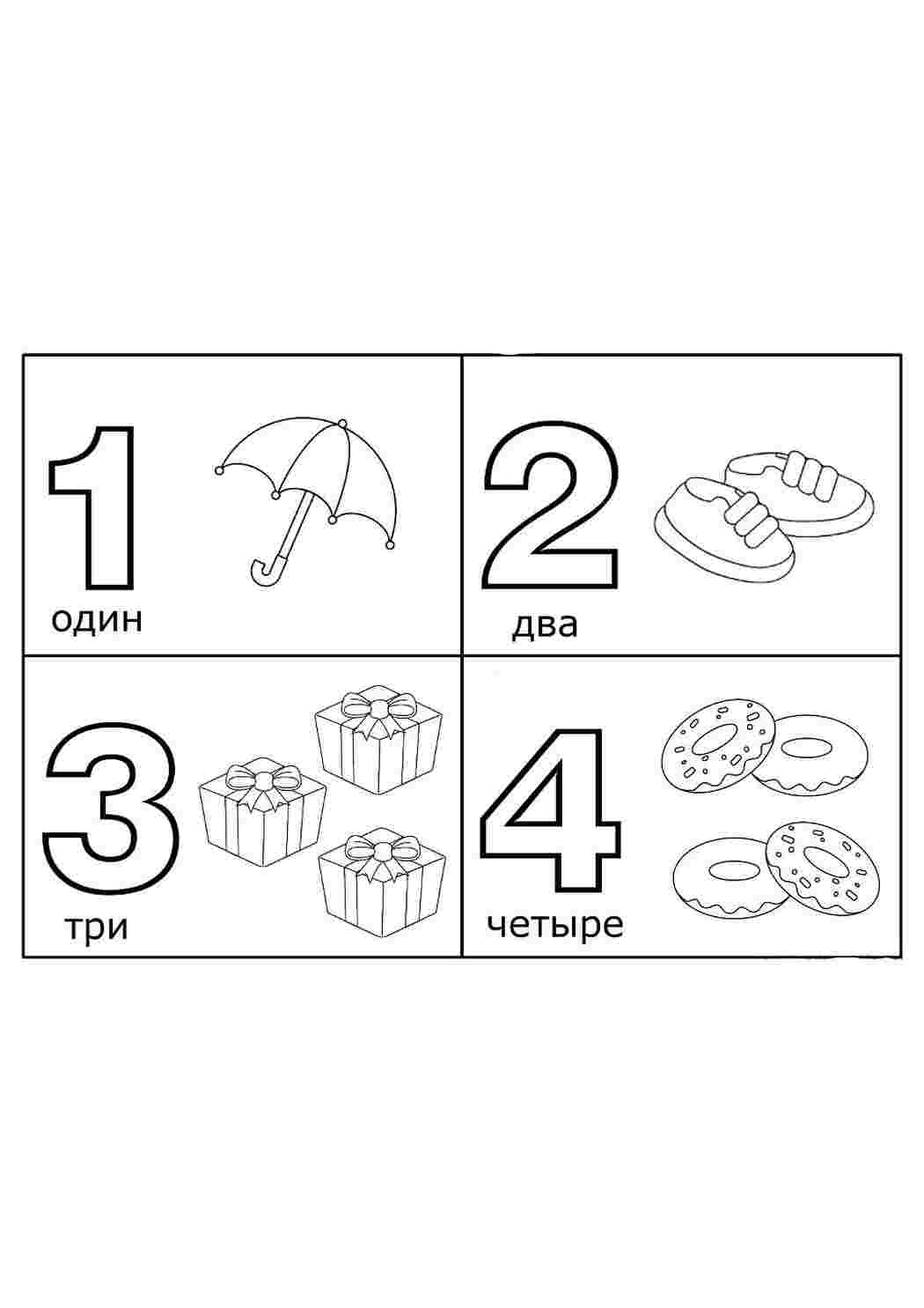 Раскраска Розфарбовуємо вивчаємо цифри. Розфарбовування у форматі А4.