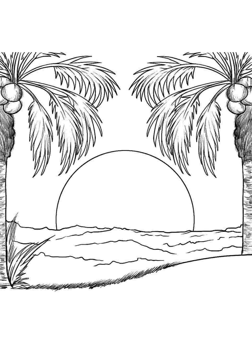 Раскраска Розфарбування острів. Розмальовки.