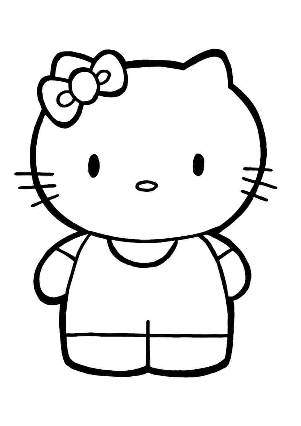 Раскраска Розмальовка Тварини для дітей 5-6 років Hello Kitty. Розмальовки у форматі А4.