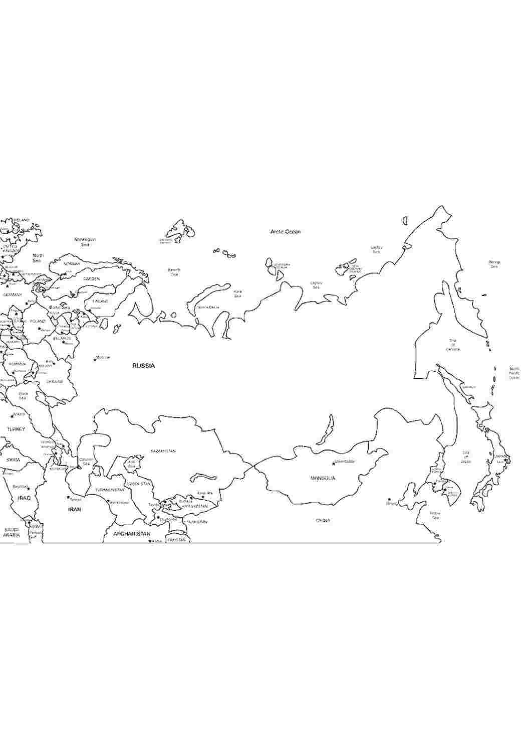 Раскраска Розфарбування Росія. Розмальовка.