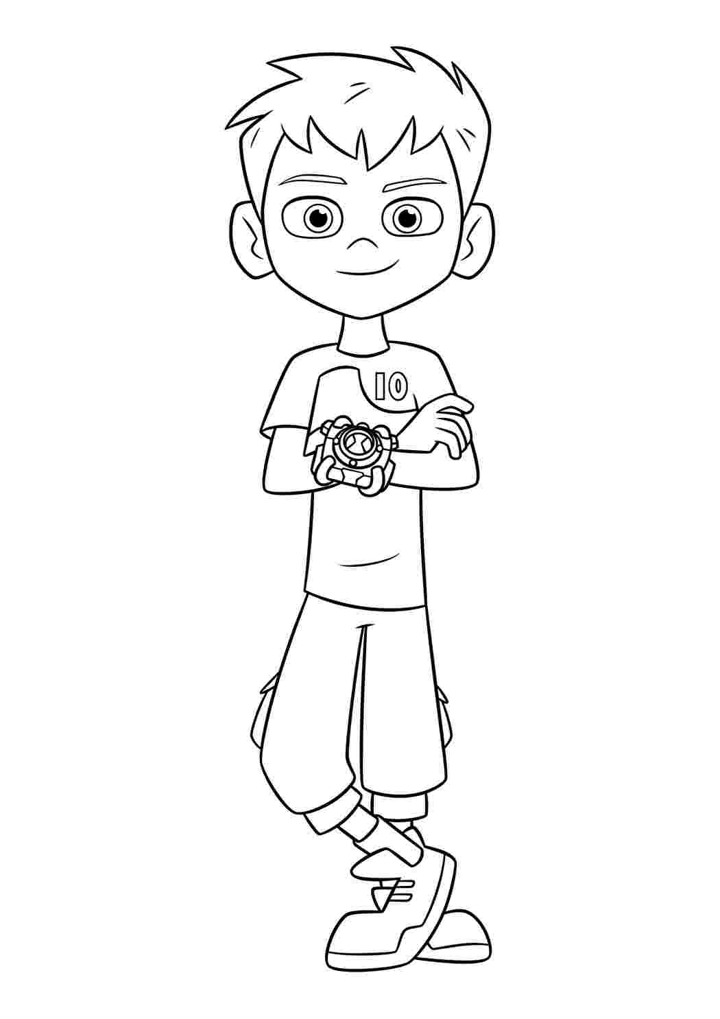 Раскраска Imprima Para Colorir Ben 10 безкоштовно. Розмальовки.