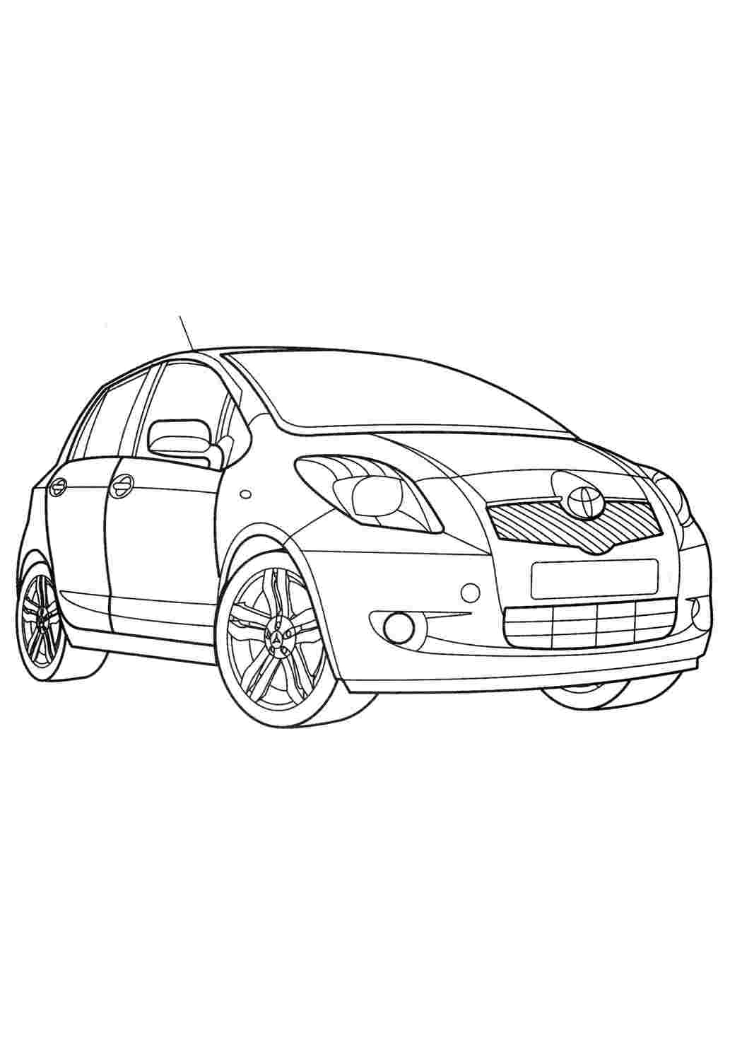 Раскраска Розфарбунки для хлопчиків розмальовка Toyota. Завантажити розфарбунки безкоштовно.
