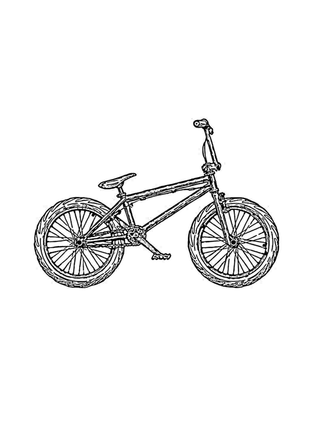 Раскраска Книжка-розмальовка з трюками на велосипеді BMX. Сайт з розмальовками.